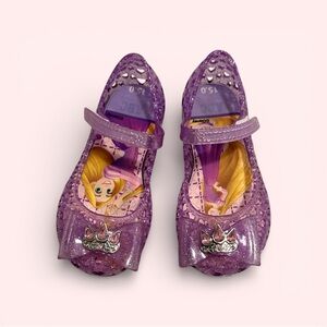 [KID] DISNEY ABC Mart Girls Jelly Sandals Glitter Purple Size 9 Like New